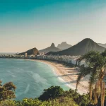 View of Copacabana Beach in Rio de Janeiro, Brazil