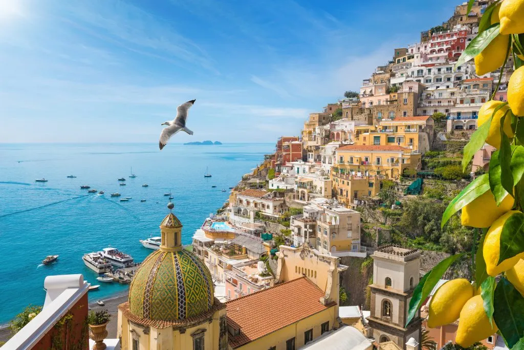 Beautiful Positano on Amalfi Coast in Campania, Italy