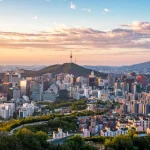 Seoul city Downtown skyline in Seoul, South Korea.
