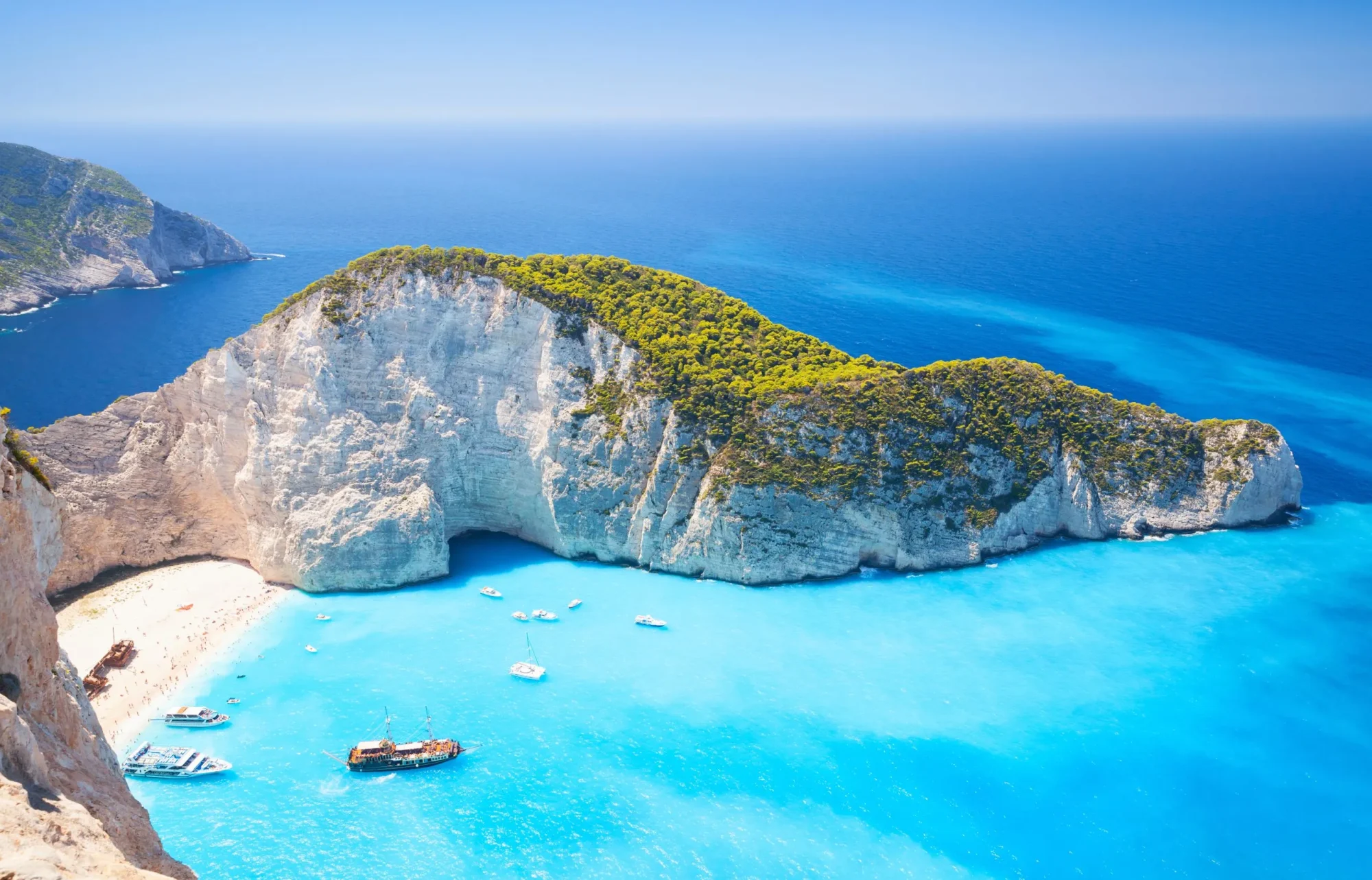 Zakynthos, Greek island, Navagio bay